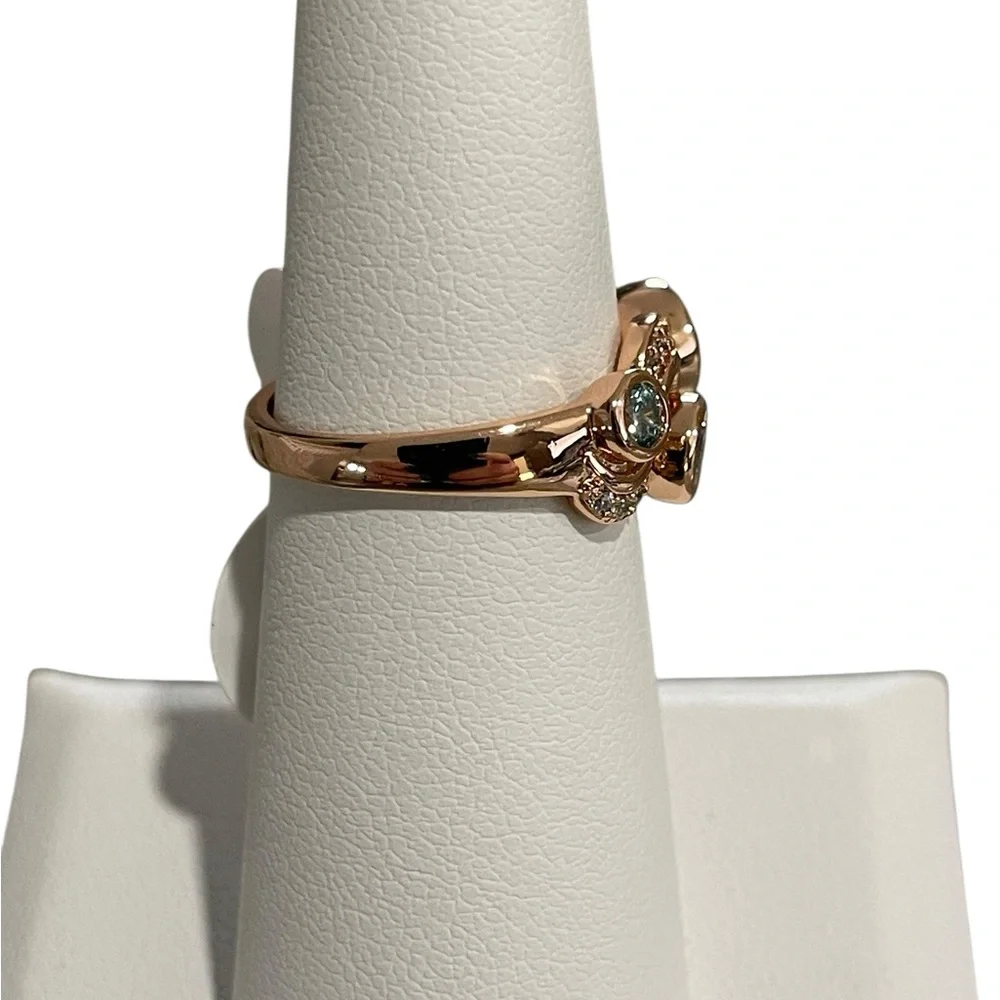 Bomb Party March 2026 “The Emily Ring” Rose Gold/Aquamarine - Size 6 NWT - Picture 2 of 4